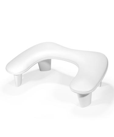 Nail Arm Rest Hand Pillow: Leather Nail Stand Nail Hand Rest - White Manicure Cushion Arm Rest for Nails - Non-Slip Foot Cushion for Nail Art Salon