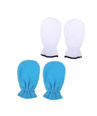 minkissy 2 Pairs Essential Oil Gloves Paraffin Wax Warmer Paraffin Hand Liners Wax Bath Liners Paraffin Wax Liners Spa Gloves Professional Wax Gloves Flannel Mittens Care Bag