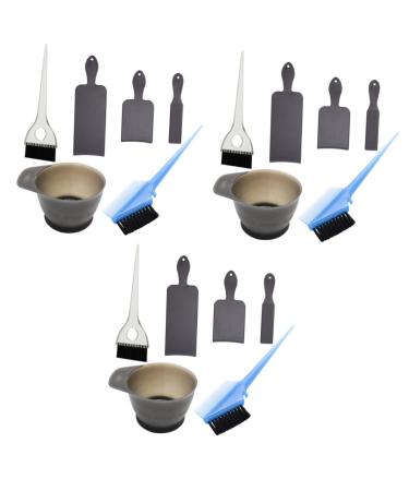 MAGICLULU 3 Sets Hair Salon Tool Hair Color DIY Tools Hair Dryer Brush Mixing Bowl and Brush for Hair Dye Scissor Bumper Hair Dying Board Hair Color Paddle Hair Dye Kit Comb Heightened Type