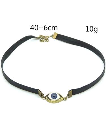 Gothic Eyeball Chain Choker Necklace for Women, Girls, and Children - Adjustable Punk Vampire Jewelry for Halloween, Cosplay, and Parties - Buy Online on GoSupps.com