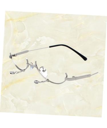 Unique Children's Sunglasses - Abaodam Retro Decorative Glasses Without Lens | Silver 13.4x13.5cm | Stylish & Fun International Shipping - Buy Online on GoSupps.com