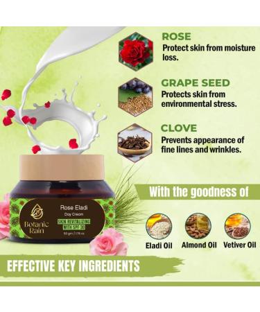 Botanic Rain Organic Body Oil With Oudh Mogra And Face Moisturizer With SPF With Rose Eladi Natural Ayurveda Products Suitable For All Skin Types For Women And Men - Buy Online on GoSupps.com