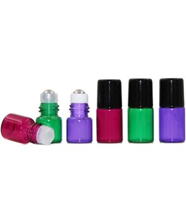 JIHUOO 15pcs Glass Essential Oil Roller Bottles - Refillable Roll-On Vials 2ml Rose Red - Perfect for Essential Oils & DIY Blends - Buy Online on GoSupps.com