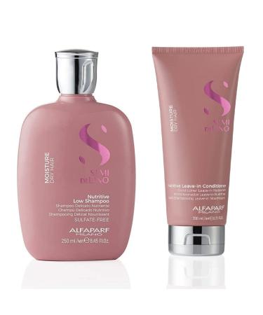 Alfaparf Milano Semi di Lino Moisture Nutritive Shampoo and Conditioner Set for Dry Hair - Sulfate Free Moisturizing Shampoo and Conditioner - Safe on Color Treated Hair - Adds Shine and Softness - Buy Online on GoSupps.com