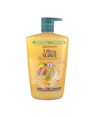 Garnier Ultra Doux Champô Abacate Oil and Shea Butter - Intense Nourishing for Dry and Frizzy Hair - 1 Liter