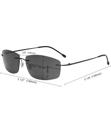 Eyekeper Frameless Bifocal Sunglasses for Men & Women - +1.00 Reading Glasses with Black/Gray Lens - Perfect for Sun Protection - Buy Online on GoSupps.com