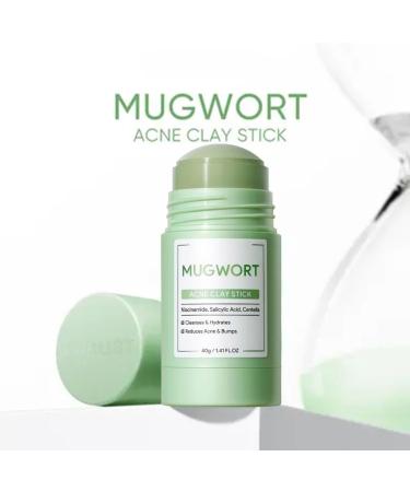 OKAY Mugwort Clay Mask Stick for Face Deeply Cleans Blackheads and Pores Reduces Excess Oil Mud Mask for Acne Treatment Soothes Skin with Mugwort Essence 1 Piece 1 Piece - Buy Online on GoSupps.com