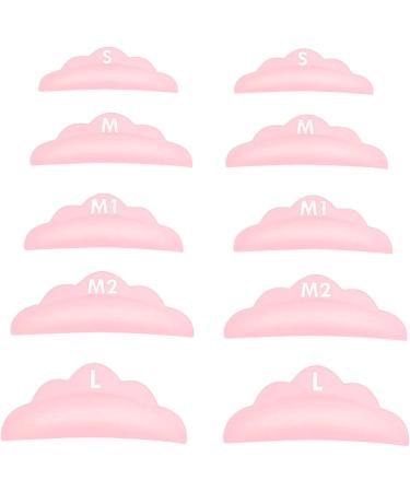 Libeauty Lash Lift Pads - DIY Eyelash Perm Rods & Curling Tool for At-Home Lash Lift - 10 Pcs Soft Silicone Shields - Pink, 5 Sizes (S, M, L) - Reusable - Buy Online on GoSupps.com