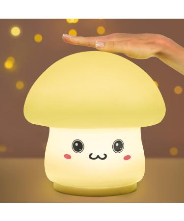 Danolt Mushroom Night Lights Kids Portable Baby Night Light Cute Gifts USB Rechargeable and Battery Powered Cute Night Light