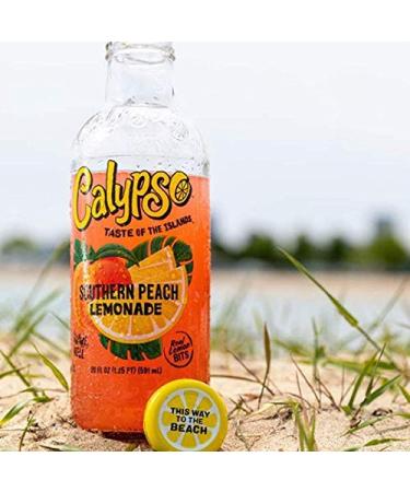 Calypso Lemonades 16 Ounce Glass Bottles 6 Pack (Southern Peach Lemonade) - Buy Online on GoSupps.com