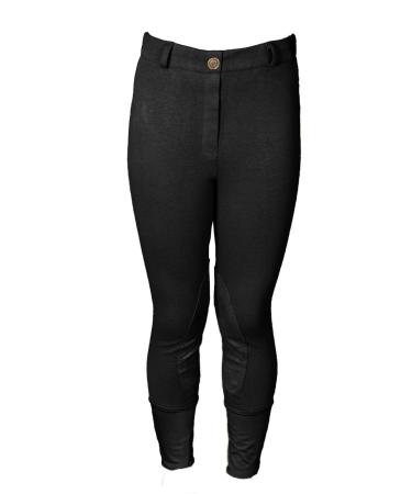 One Stop Equine Shop BasEQ Laynie Childrens Horseback Riding Breeches Horse Riding Pants for Kids Black 10