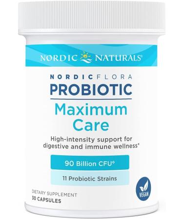 Nordic Naturals Nordic Flora Probiotic Maximum Care - 30 Capsules | Vegan | 11 Probiotic Strains for Immune & Digestive Health - 30 Servings - Buy Online on GoSupps.com