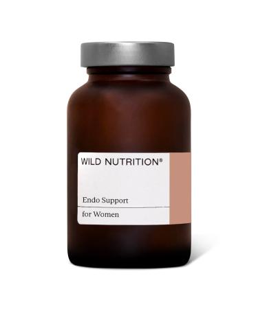 Wild Nutrition Food-Grown Endo Support | Endometriosis Supplements | Magnesium & Iron for Energy Support | Ethically Sourced | Vitamin B6 & Zinc for Antioxidant & Immune Support - 90 Capsules 90 Count (Pack of 1)