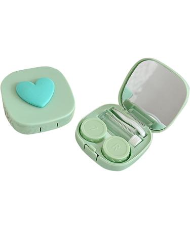 Aieibuy Eye Contacts Etui - Travel & Home Sweet Heart Design for Girls & Women Leakage-Proof Compact Size (Square & Heart) Violet Contact Lens Holder - Buy Online on GoSupps.com