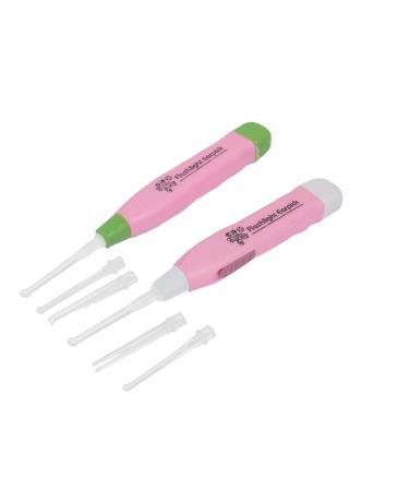 Qtqgoitem Plastic Flashlight Earpick Ear Wax Remover Curette Cleaner 2pcs Pink (Model: ca3 450 391 942 a20)