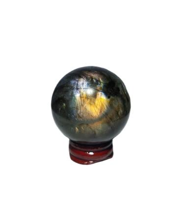 Natural Sphere Natural Labradorite Ball Stone Gemstone and Crystal Original Grinding Home Decoration 1pc (Color : 120-130g)
