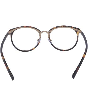ALWAYSUV Retro Vintage Round Metal Glasses for Women & Men - Leopard Clear Lens Fashion Eyewear - Buy Online on GoSupps.com