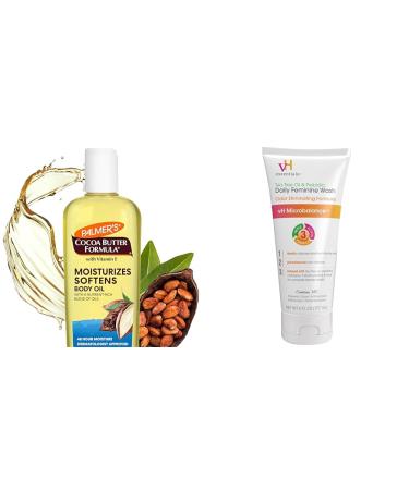 Palmer's Cocoa Butter Body Oil with Vitamin E 8.5oz & vH Essentials Tea Tree Oil Feminine Wash 6oz