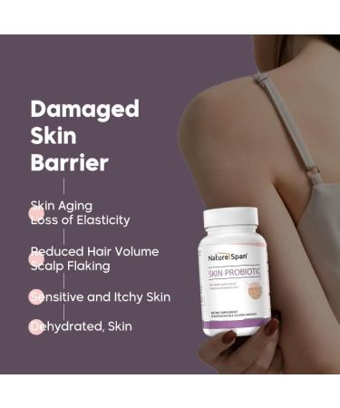 NATURESPAN Skin Probiotic-30 Billion Colonies of 3 strains Specially Added Carotene astaxanthin and lycopene Reduce Sensitivity Enhance Moisture and Elasticity and Make Skin Radiant 60 Capsules - Buy Online on GoSupps.com