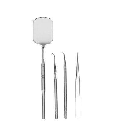 Eyelash-Art tool set stainless steel mirror eyelash-tone buyer stick extension tweezers pickup sticks eyelash-art tool set for professional salons (silver)