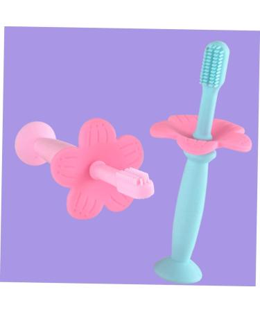 Homsfou Children's Toothbrush - All-Round Baby Toothbrush with Mesh Protection Soft Bristles Pink - 1 Pack - Buy Online on GoSupps.com