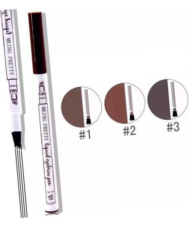 Didiseaon 12 Pcs Waterproof Eyebrow Pen Eyebrow Pen Brow Pencil Liquid Eyebrow Pen Eyebrow Makeup Tool 1 count (Pack of 1) As Shownx3pcs - Buy Online on GoSupps.com
