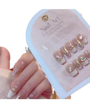 Handmade Nail Polish Patches Fake Nails Pink Color reusable (Color : Short ladder Size : L) - Buy Online on GoSupps.com