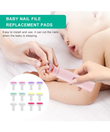 12 Pack Baby Nail File Grinding Heads - Replacement Pads for Electric Nail Trimmer & Clipper - Safe Nail Care for Infants & Toddlers - Buy Online on GoSupps.com