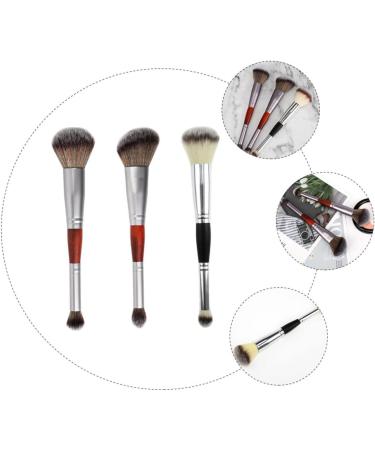 SOESFOUFU 3pcs Double-ended Makeup Brush Blush Brush Double-head Brush Hair Bubbles for Wooden Handle - Buy Online on GoSupps.com