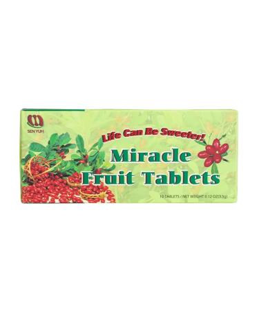 Sen Yuh Miracle Fruit Tablets, Miracle Berry Change Taste Buds Sour into Sweet, All Natural Sugar Alternative, 10 Count - Buy Online on GoSupps.com