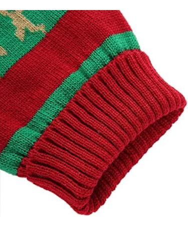 Buy Hrttsy Christmas Dog Sweater | Warm Winter Pullover for Small to X-Large Dogs | Red & Green Pet Costume - Buy Online on GoSupps.com