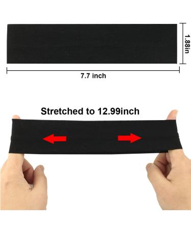 Ronnorr 12 Pack Stretch Headbands for Women - Soft Elastic Hair Accessories for Yoga & Sports - Multicolor (12pcs) - Buy Online on GoSupps.com