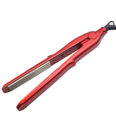 Pro Ceramic Mini Hair Crimper for Women - Small Wave Curling Iron for Short & Long Hair Styling (Red) - Buy Online on GoSupps.com