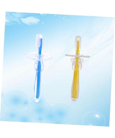 Goohochy 2-St Silicone Toothbrushes for Kids | Baby Finger Brush & Training Tool | Eco-Friendly Earth Colors - Buy Online on GoSupps.com