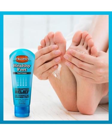 O'Keeffe's Healthy Feet Extremely Dry Cracked Foot Cream 60ml - 2 Pack - Instantly Increases Moisture Levels Creates a Protective Layer and Prevents Moisture Loss - Buy Online on GoSupps.com