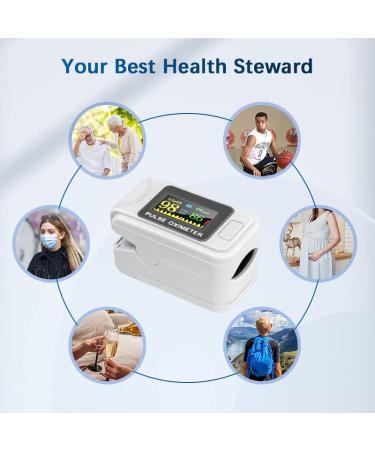 Pulse Oximeter Fingertip - Accurate Blood Oxygen Saturation Monitor (SpO2) with Heart Rate & Fast Readings - OLED Screen - Shop Internationally - Buy Online on GoSupps.com