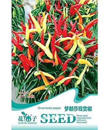 Potseed 2018 Capsicum F1 Medusa Ornamental Pepper Seeds Original Packaging 20 SeedsPack Sweet Chili Pepper Bright Colors B077