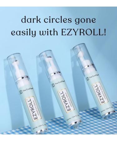 The CuraTeam EZYROLL Under Eye Roll On Serum with Hyaluronic Acid Natural Caffeine | Cooling Massage Roller to Reduce Dark Circles Puffiness & Fine Lines | For All Skin Types of Men & Women|15ml - Buy Online on GoSupps.com