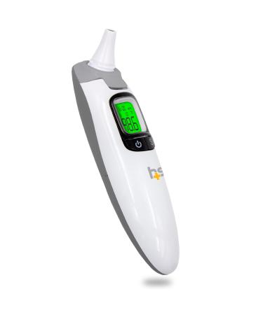 HealthSmart Talking Infrared Ear & Forehead Thermometer No Probe Covers Needed FSA & HSA Eligible Visual Fever Alarm Audio Readings in English & Spanish Instant Scan