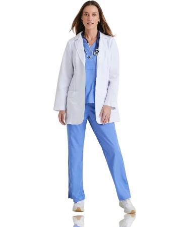 BARCO Signature Grey's Anatomy Scrubs - Hannah Professional Mid-Length Lab Coat | Women's Small White - Buy Online on GoSupps.com