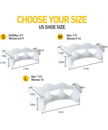 COSYSILK Toe Separators & Bunion Pads - Toe Spacers for Men and Women with Hammertoes, Bunions, Plantar Fasciitis - Buy Online on GoSupps.com