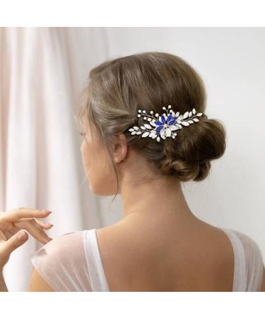 inSowni 33 Pack Royal Blue Rhinestone Pearl Bridal Hair Combs, Clips, and Pins - Wedding Accessories for Women and Bridesmaids - Buy Online on GoSupps.com