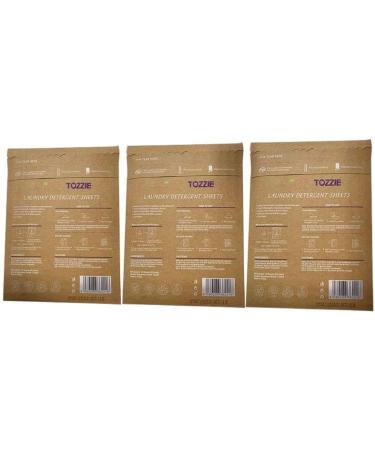 Tozzie Laundry Detergent Sheets - Plant-Based Lavender Scented Quick Dissolving 60 Loads (30 Sheets) - Eco-Friendly Laundry Solutions - Buy Online on GoSupps.com