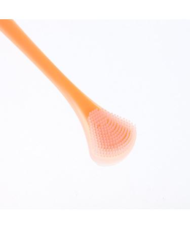 Beavorty Tongue Scraper - Silicone Double-Sided Tongue Cleaners for Oral Care & Bad Breath Elimination | Professional Dental Scraper Kit - Orange - Buy Online on GoSupps.com