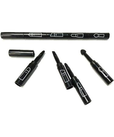 1PC 4 In 1 Premium Detachable Brush Multi-Sections Cosmetic Makeup Brush Lip Brush Eyeshadow Brush Eyebrow Brush Portable Travel Makeup Brush Kit(Black) - Buy Online on GoSupps.com