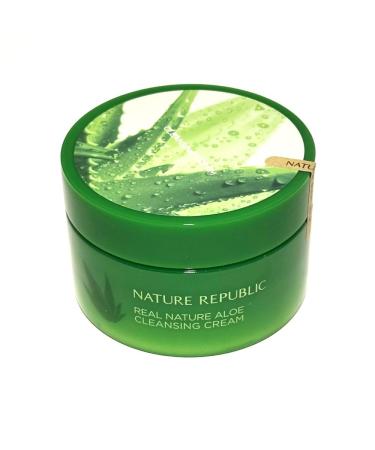 Nature Republic Real Nature Aloe Cleansing Cream 6.76oz | Hydrating & Soothing Cleanser for Glowing Skin - International Shipping Available - Buy Online on GoSupps.com