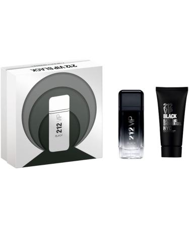 Carolina Herrera 212 Vip Black 2-Piece Gift Set for Men (3.4 Oz Eau De Parfum Spray + 3.4 Oz Bath And Shower Gel) 3.4 Ounce (Pack of 2)