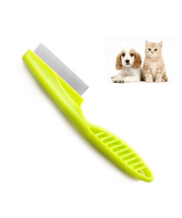 Zenvaly flea comb flea tear stain remover comb lice comb dust ridge for cats dogs pet ridge ridge fleas comb for lice knots dirt green