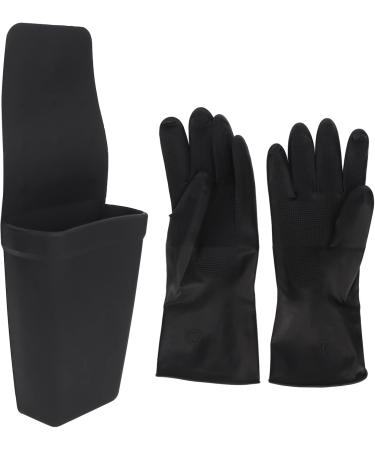 Curling Iron Silicone Pouch with Suction Cup Heat Resistant Storage Hanging Holder for Curling Irons Flat Irons and Hair Wand Tool with Gloves - Buy Online on GoSupps.com