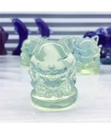 Natural Opal Crystal Stone Opalite Fox Hand Carved Crystal Polished Quartz Stones Gemstones for Home DIY Decorations - (Size: 50mm) Home Goods - Buy Online on GoSupps.com